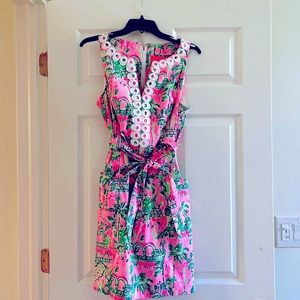 Lilly Pulitzer Gulianna shift dress. Size 8. Mandevilla Baby Always Worth It